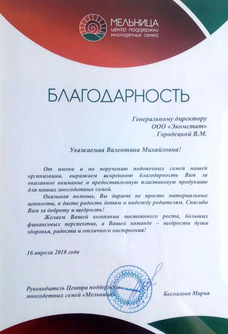 Посильная помощь для центра многодетных семей "Мельница"