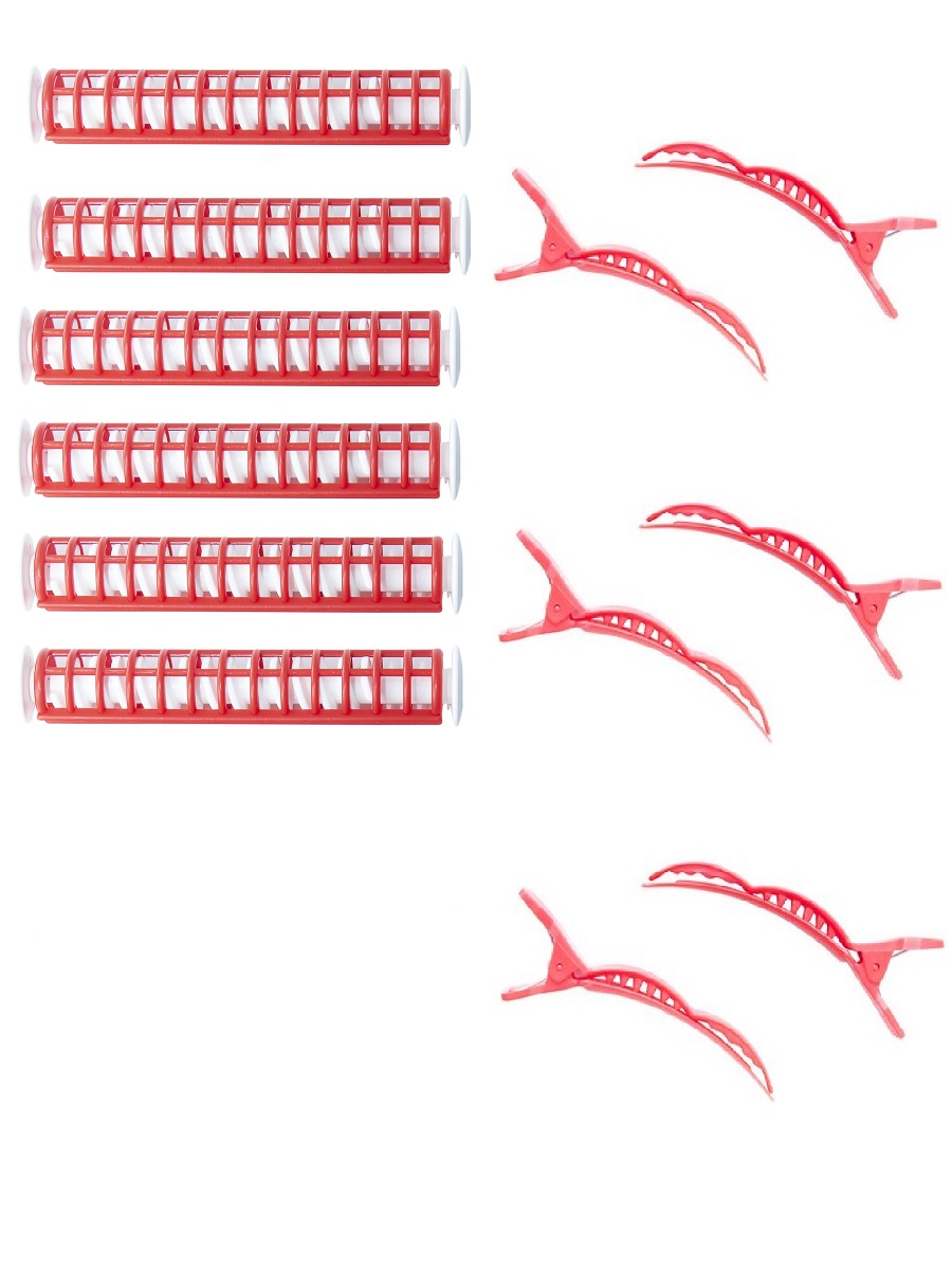 Набор №16 - Термобигуди спиральные №3, D24мм- 6 шт. +6 зажимов косметичка КМ-2 ТБС-24 +6 зж производства Экомстат